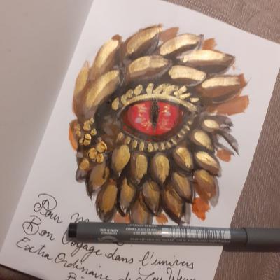 dédicace à l'acrylique